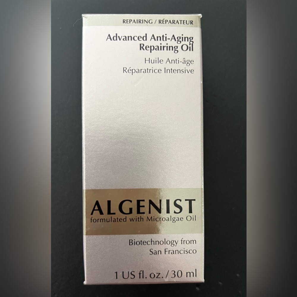 New in Box Algenist Advanced Anti-Aging Repairing Oil